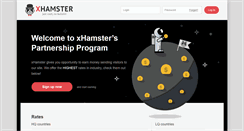 Desktop Screenshot of partners.xhamster.com